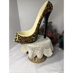 Wild Eye Designs Leopard Print High Heel Stiletto Shoe Wine Holder